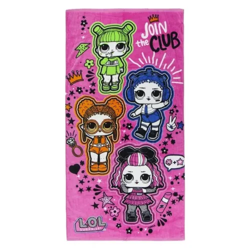 Toalla infantil de playa LOL Club algodón y poliéster 2200005501 CERDA