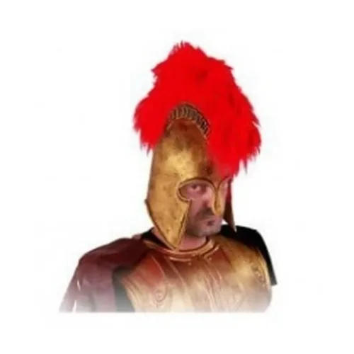 Casco Romano Dorado con Cresta Roja de Plumas CB/160626 EGLER
