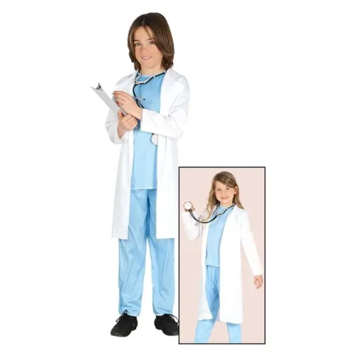 Disfraz infantil de médico con bata blanca talla 7-9 años 85728 GUIRCA