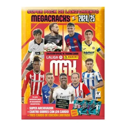 Megacracks Megapack 24 25 La Liga con 3 cartas limitadas Panini