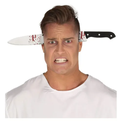 Diadema con cuchillo y sangre para disfraz halloween 26152 GUIRCA