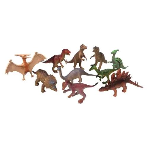 Cubo de 10 piezas de dinosaurios surtidos 23-684 JUGUETOON