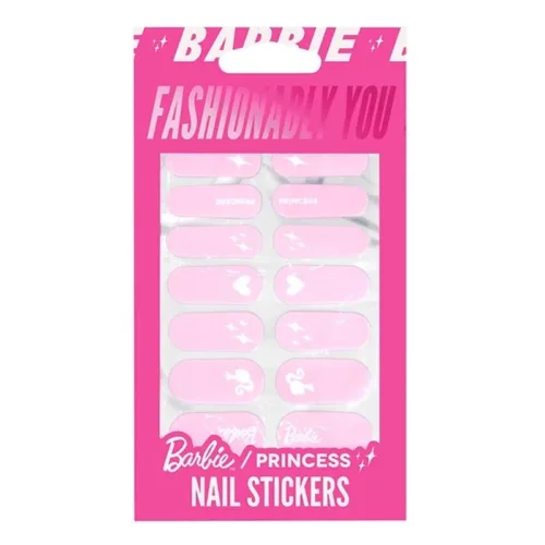 Set Barbie Pegatinas para Uñas Color Rosa 1650 PRINCESS