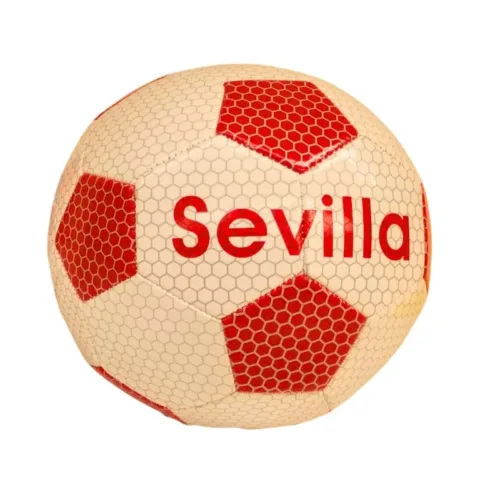 Balón de fútbol Sevilla blanco y rojo CB/82608-SEVILLA Giraldillo