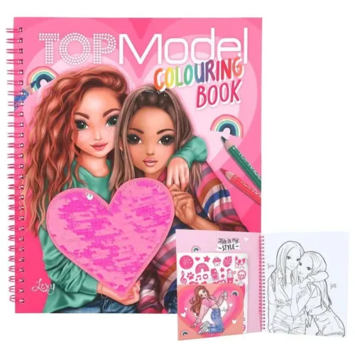 Libro para colorear con lentejuelas TopModel 12977 DEPESCHE