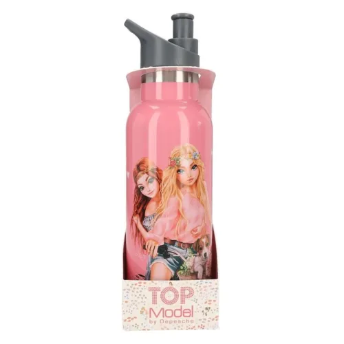 TopModel Botella de Acero Inoxidable Velo Fleur Rosa Depesche 12889