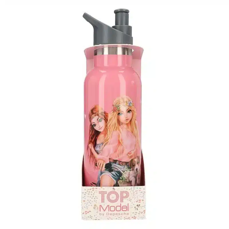 TopModel Botella de Acero Inoxidable Velo Fleur Rosa Depesche 12889