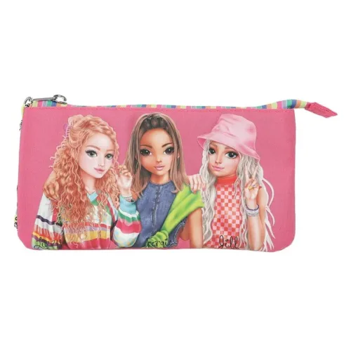 TopModel Estuche Joy Fucsia de 3 Compartimentos Depesche 12915