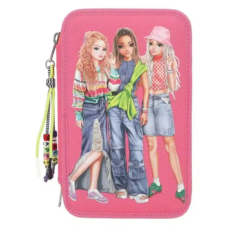 TopModel Joy Estuche de 3 Compartimentos Rosa Escolar 12910 DEPESCHE