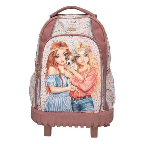 Mochila escolar TOPModel color crema Velo Fleur 12948 DEPESCHE