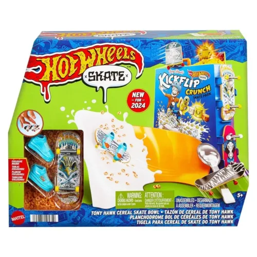 Set juego Hot Wheels Skate tazón de cereales de Tony Hawk HTP09 MATTEL