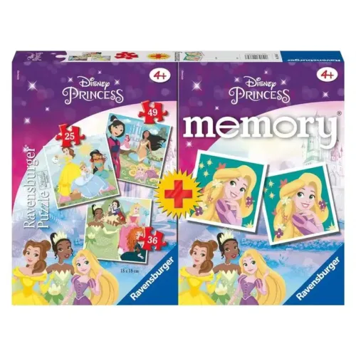 Multipack Princesas Tres Puzzles y Juego Memory Ravensburger 208647