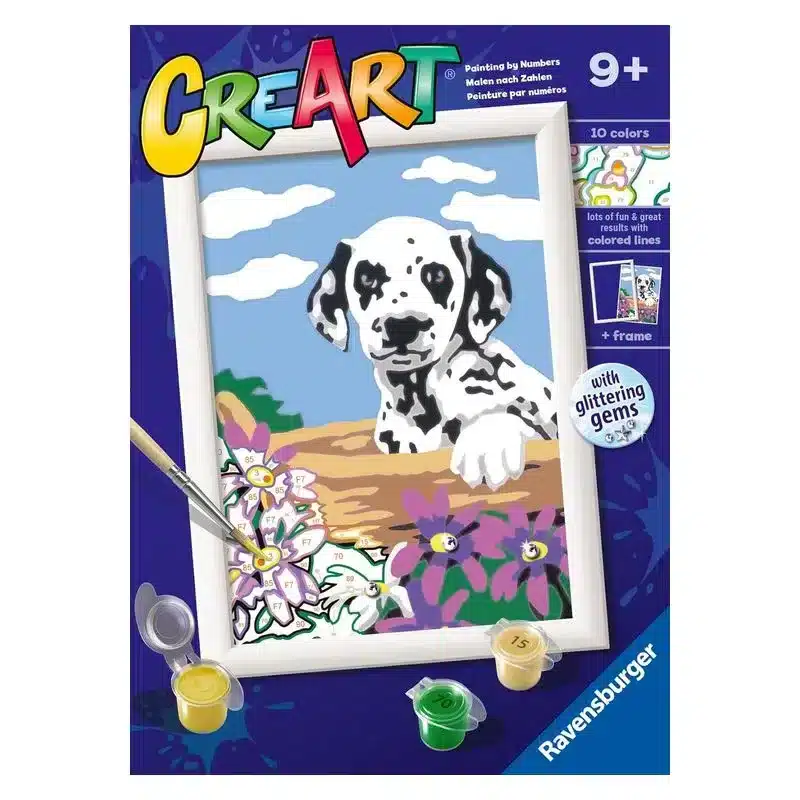 Kit de pintura CreArt Serie E Classic dálmata con flores 23941 RAVENSBURG