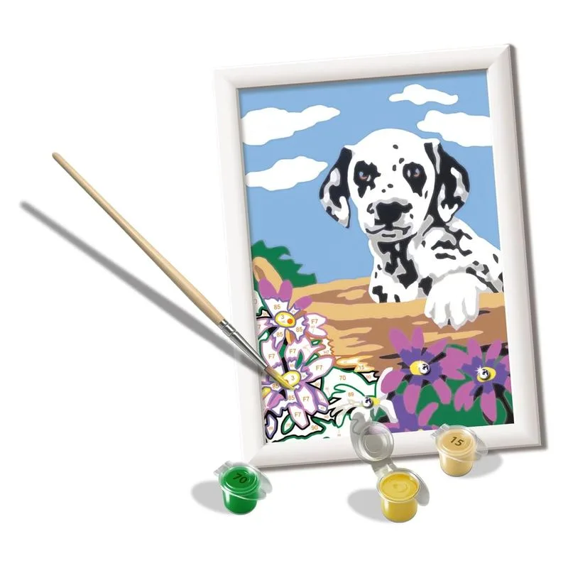 Kit de pintura CreArt Serie E Classic dálmata con flores 23941 RAVENSBURG - Imagen 3