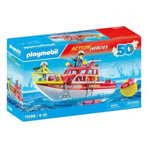 Playmobil Action Heroes Barco de Rescate con Figuras 71598