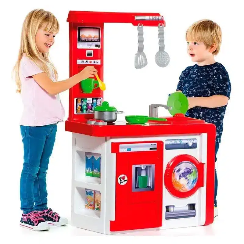 Cocinita infantil roja con electrodomésticos y accesorios 19161 MOLTO - Imagen 2