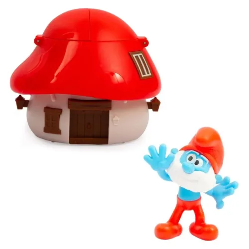 Casita con figuras de los Pitufos con modelos diferentes PUF13000 FAMOSA