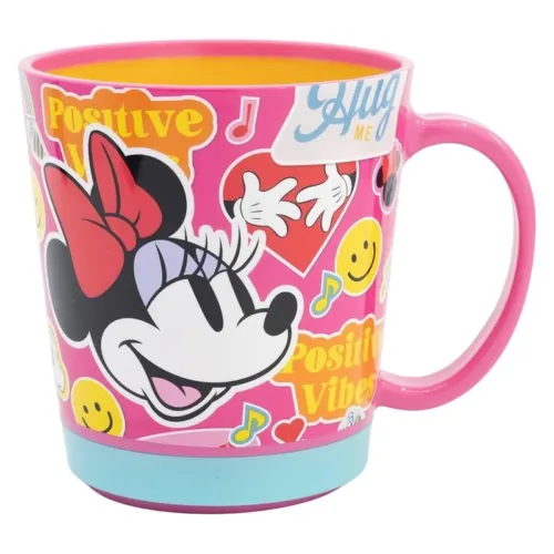 Taza antivuelco de plástico Minnie Mouse Positive 410ml 74467 STOR
