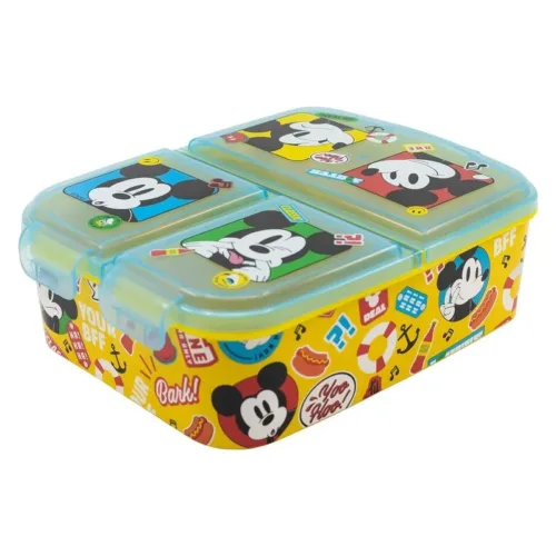 Fiambrera infantil Mickey Mouse con tres compartimentos 74320 STOR
