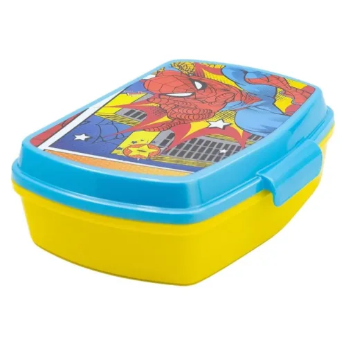 Sandwichera rectangular infantil Spiderman con cierre presión 74774 STOR