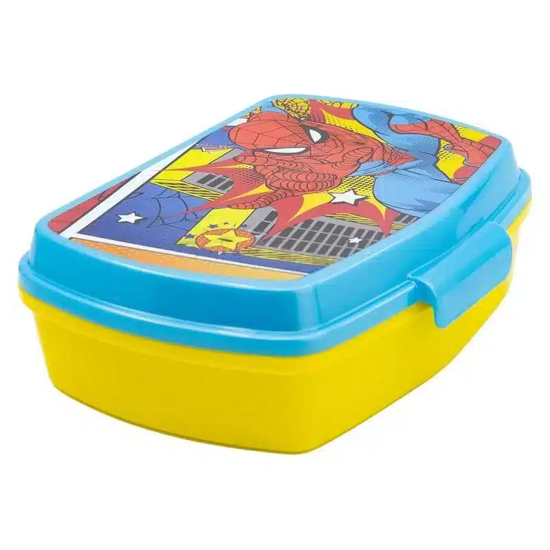 Sandwichera rectangular infantil Spiderman con cierre presión 74774 STOR