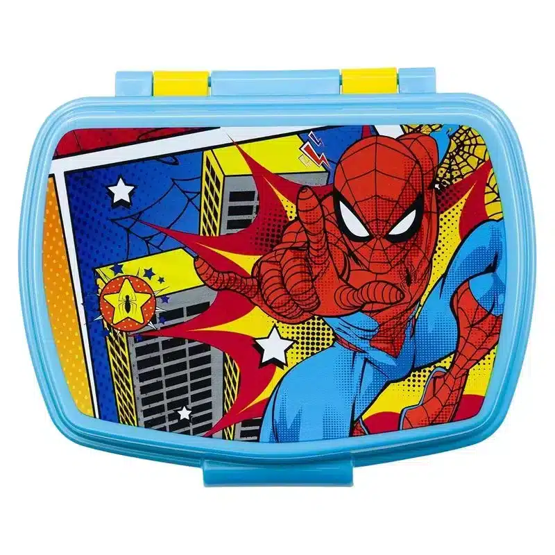Sandwichera rectangular infantil Spiderman con cierre presión 74774 STOR - Imagen 2