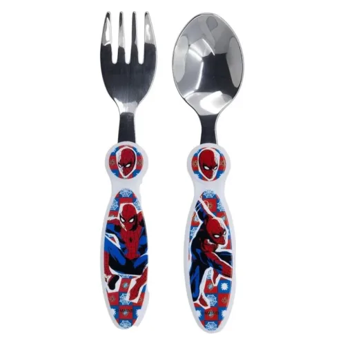 Set de dos cubiertos acero inoxidable Spiderman 74718 STOR