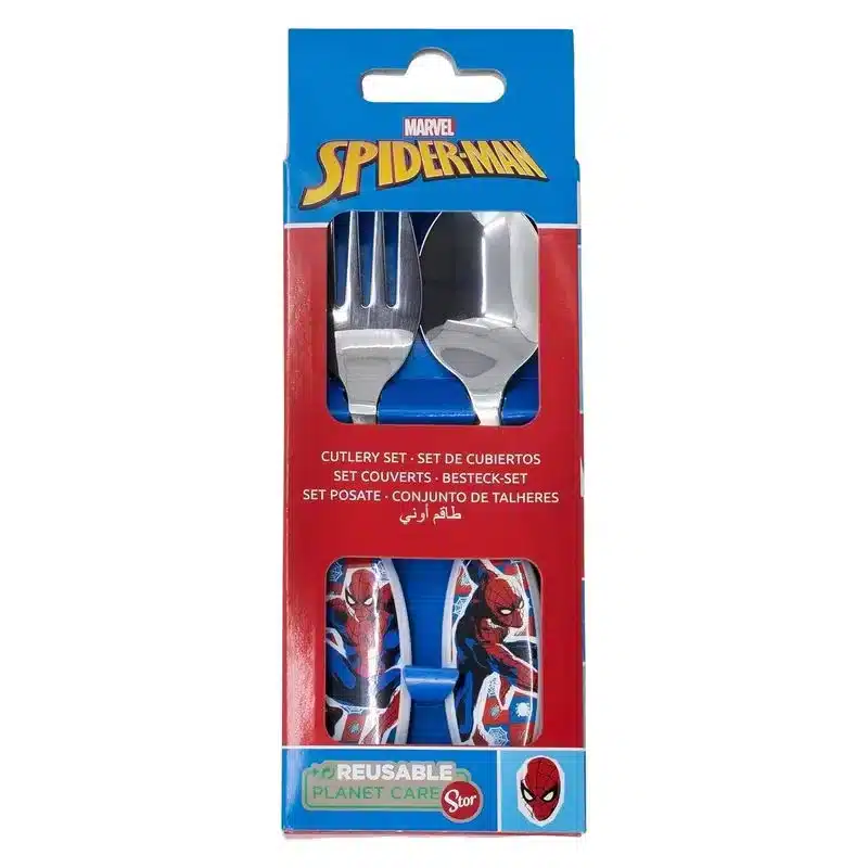 Set de dos cubiertos acero inoxidable Spiderman 74718 STOR - Imagen 2