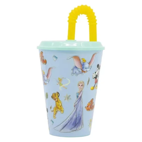 Vaso infantil Disney 100 Aniversario con pajita y tapa 430ml 73630 STOR