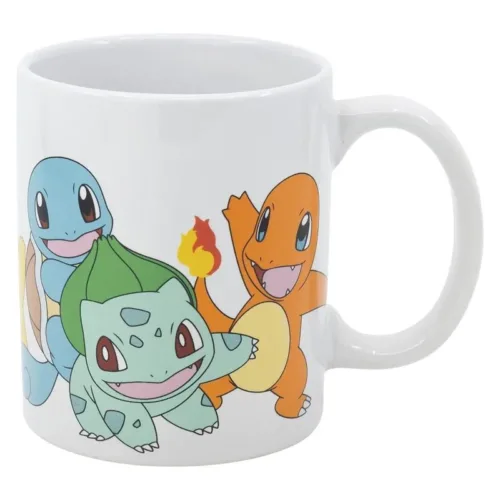 Taza cerámica blanca 325ml Pokémon iniciales de Kanto 07506 STOR