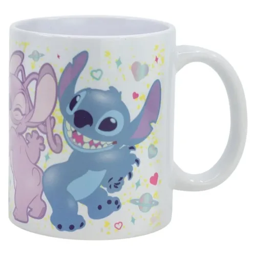 Taza de Cerámica Disney Stitch y Angel Just Shake It 325 ml 99500 STOR