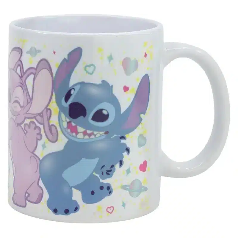 Taza de Cerámica Disney Stitch y Angel Just Shake It 325 ml 99500 STOR