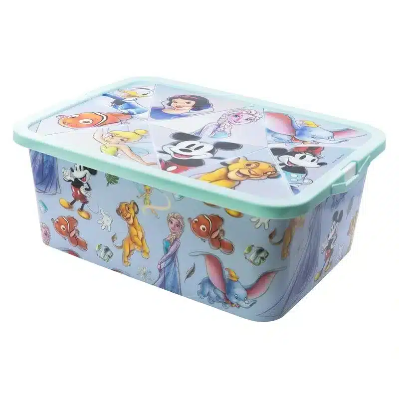 Caja de almacenaje Disney 100 Aniversario 13L con cierre de clic 03165 STOR
