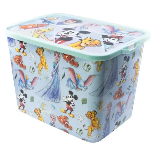 Caja de almacenamiento Disney 100 Aniversario 23L cierre clic 03166 STOR