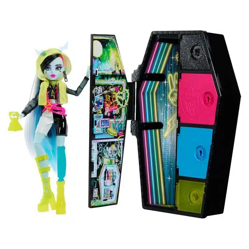 Muñeca Monster High Frankie Stein Skulltimate Secrets con armario HNF79 MATTEL