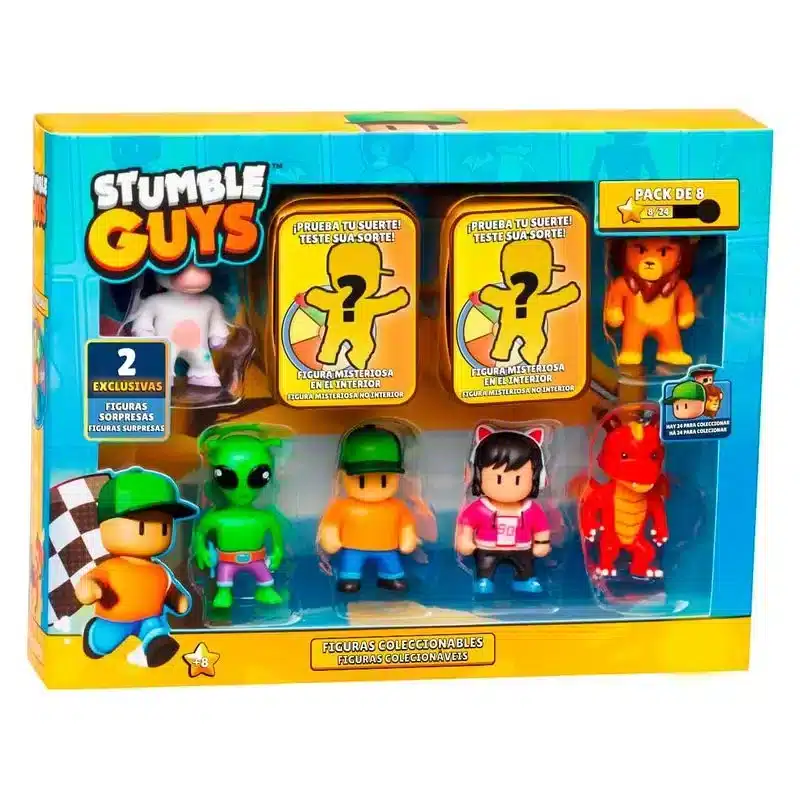 Set de ocho figuras 6cm Stumble Guys con figuras sorpresa 64112072-SPRINK