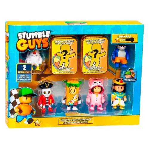 Pack de ocho figuras Stumble Guys con figuras sorpresa 64112072-CHICKEN