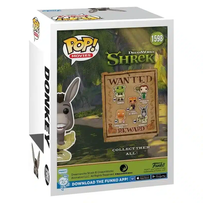 Funko Pop! Shrek 30 aniversario Asno figura vinilo FFK81172 FUNKO - Imagen 3
