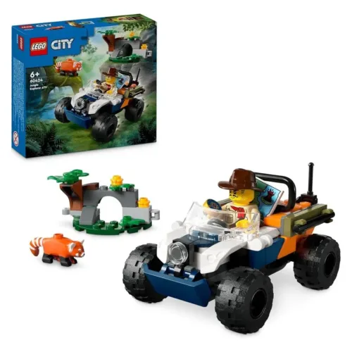 LEGO 60424 City Exploradores de la Jungla con todoterreno misión panda rojo