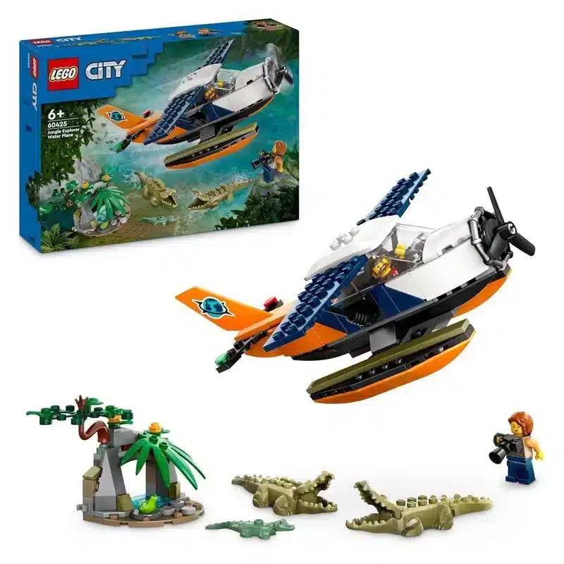 LEGO 60425 City Exploradores de la Jungla hidroavión y cocodrilos con figuras