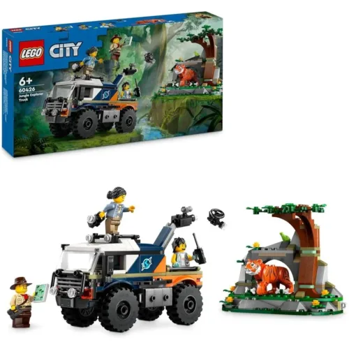 LEGO 60426 City Exploradores de la Jungla camión todoterreno y el tigre