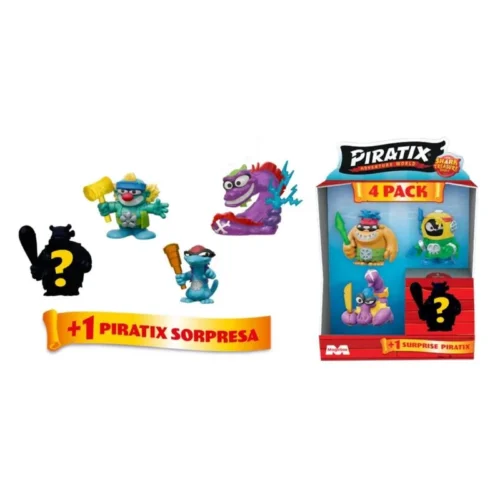 Piratix pack de 4 figuras sorpresas 1 efecto cristal PPX2B412IN00 MAGIC