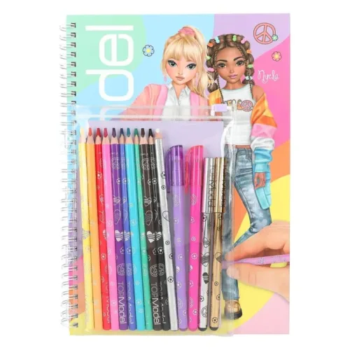 Libro de colorear TOPModel con set de colores incluido 12943 DEPESCHE