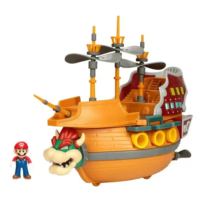 Super Mario Aeronave Deluxe de Bowser con figura Mario 6 cm 404294 JAKKS