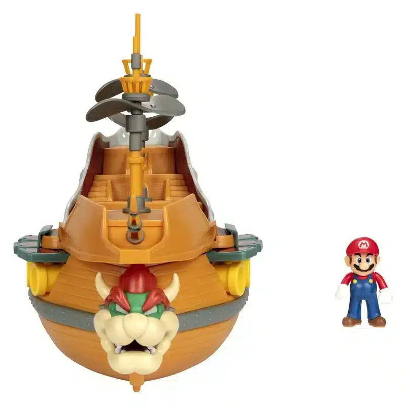 Super Mario Aeronave Deluxe de Bowser con figura Mario 6 cm 404294 JAKKS - Imagen 2