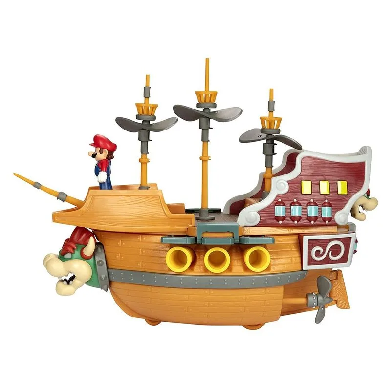 Super Mario Aeronave Deluxe de Bowser con figura Mario 6 cm 404294 JAKKS - Imagen 3