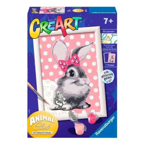 Creart Conejito serie E pintar por números con glitter 28933 RAVENSBURGER