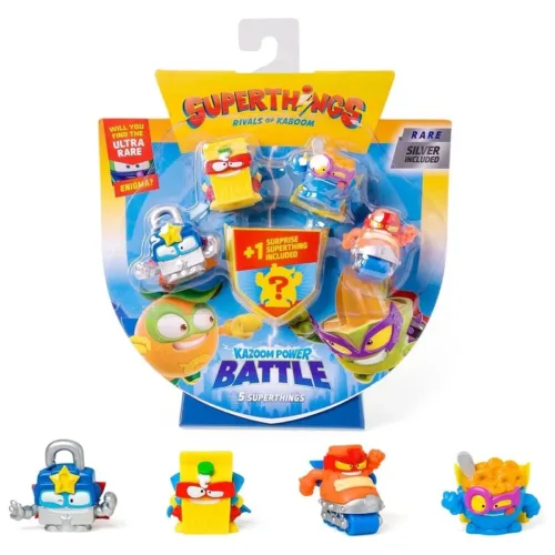 Superthings Kazoom Power pack de 5 figuras Candado plateado 36419 MAGICBOX
