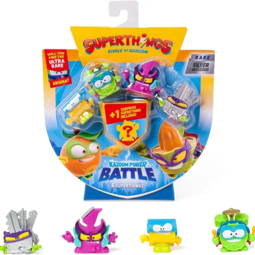 Superthings Kazoom Power pack de 5 figuras llave plateada 36433 MAGICBOX