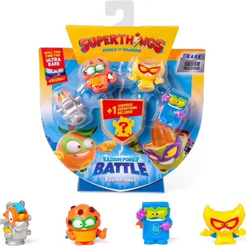 Superthings Kazoom Power pack de 5 figuras unicornio plateado 36495 MAGICBOX